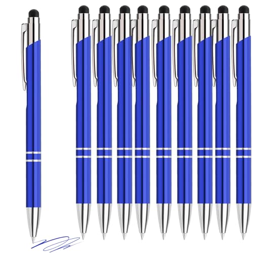 Hengsong Kugelschreiber Hochwertig,200 Kugelschreiber mit Touchpen Set,mit 0,7-mm-Mine,Druckkugelschreiber,für Büro,Business&Schule,Metall,Blau mit Blau tinte Hengsong Kugelschreiber Hochwertig,200 Kugelschreiber mit Touchpen Set,mit 0,7-mm-Mine,Druckkugelschreiber,für Büro,Business&Schule,Metall,Blau mit Blau tinte von Hengsong