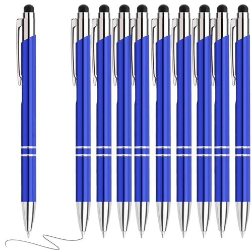 Hengsong Kugelschreiber Hochwertig,30 Kugelschreiber mit Touchpen Set,mit 0,7-mm-Mine,Druckkugelschreiber,für Büro,Business&Schule,Metall,Blau mit Schwarz tinte Hengsong Kugelschreiber Hochwertig,30 Kugelschreiber mit Touchpen Set,mit 0,7-mm-Mine,Druckkugelschreiber,für Büro,Business&Schule,Metall,Blau mit Schwarz tinte von Hengsong
