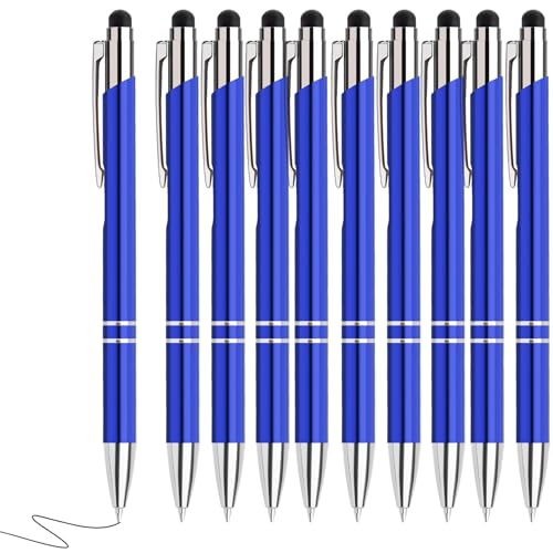 Hengsong Kugelschreiber Hochwertig,300 Kugelschreiber mit Touchpen Set,mit 0,7-mm-Mine,Druckkugelschreiber,für Büro,Business&Schule,Metall,Blau mit Schwarz tinte Hengsong Kugelschreiber Hochwertig,300 Kugelschreiber mit Touchpen Set,mit 0,7-mm-Mine,Druckkugelschreiber,für Büro,Business&Schule,Metall,Blau mit Schwarz tinte von Hengsong