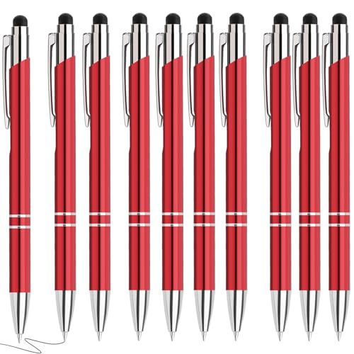 Hengsong Kugelschreiber Hochwertig,300 Kugelschreiber mit Touchpen Set,mit 0,7-mm-Mine,Druckkugelschreiber,für Büro,Business&Schule,Metall,Rot mit Schwarz Tinte Hengsong Kugelschreiber Hochwertig,300 Kugelschreiber mit Touchpen Set,mit 0,7-mm-Mine,Druckkugelschreiber,für Büro,Business&Schule,Metall,Rot mit Schwarz Tinte von Hengsong