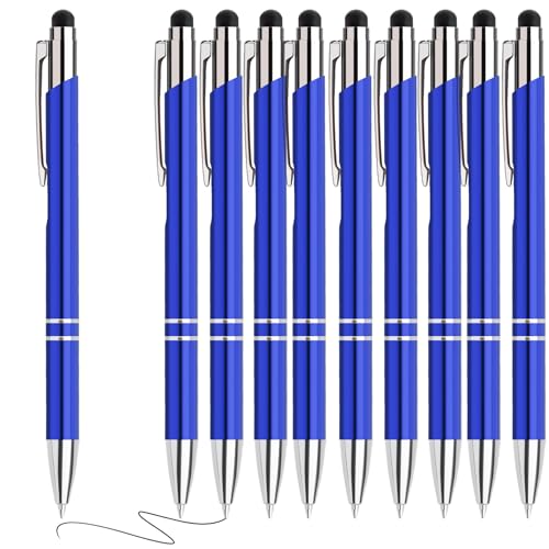 Hengsong Kugelschreiber Hochwertig,50 Kugelschreiber mit Touchpen Set,mit 0,7-mm-Mine,Druckkugelschreiber,für Büro,Business&Schule,Metall,Blau mit Schwarz tinte Hengsong Kugelschreiber Hochwertig,50 Kugelschreiber mit Touchpen Set,mit 0,7-mm-Mine,Druckkugelschreiber,für Büro,Business&Schule,Metall,Blau mit Schwarz tinte von Hengsong