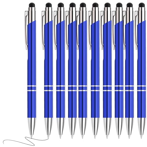 Hengsong Kugelschreiber Hochwertig,500 Kugelschreiber mit Touchpen Set,mit 0,7-mm-Mine,Druckkugelschreiber,für Büro,Business&Schule,Metall,Blau mit Schwarz tinte Hengsong Kugelschreiber Hochwertig,500 Kugelschreiber mit Touchpen Set,mit 0,7-mm-Mine,Druckkugelschreiber,für Büro,Business&Schule,Metall,Blau mit Schwarz tinte von Hengsong
