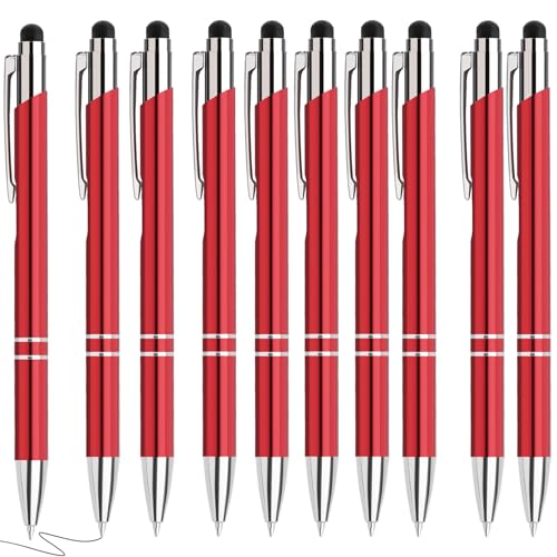 Hengsong Kugelschreiber Hochwertig,500 Kugelschreiber mit Touchpen Set,mit 0,7-mm-Mine,Druckkugelschreiber,für Büro,Business&Schule,Metall,Rot mit Schwarz Tinte Hengsong Kugelschreiber Hochwertig,500 Kugelschreiber mit Touchpen Set,mit 0,7-mm-Mine,Druckkugelschreiber,für Büro,Business&Schule,Metall,Rot mit Schwarz Tinte von Hengsong