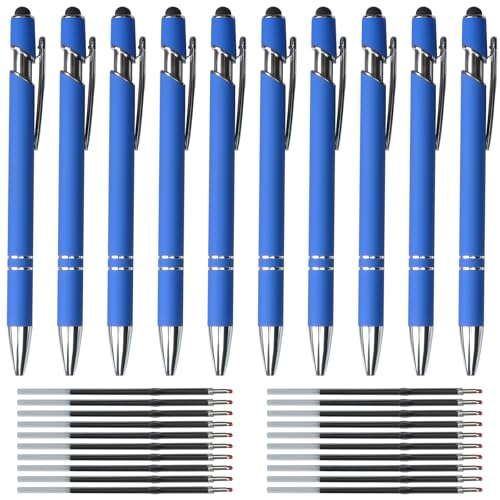 Hengxinchen Kugelschreiber Hochwertig,10 Stk Super Haltbar Druckkugelschreibe mit 20 Stk Nachfüllungen,Kugelschreiber Set Blau,2 in 1 ErgonomischeKugelschreiber mit Touchpen für Büro und Haushalt Hengxinchen Kugelschreiber Hochwertig,10 Stk Super Haltbar Druckkugelschreibe mit 20 Stk Nachfüllungen,Kugelschreiber Set Blau,2 in 1 ErgonomischeKugelschreiber mit Touchpen für Büro und Haushalt von Hengxinchen