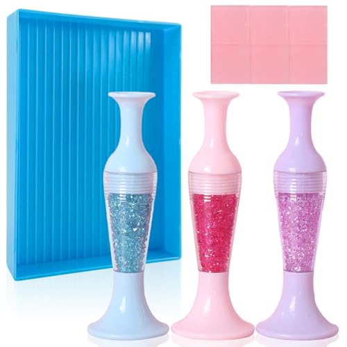 3 Stück Nachfüllbarer Vasenstift Blumentopf, Diamonds Painting Zubehör Stift, Diamant Malstift Spender, 5D Diamant Malerei Zubehör Werkzeuge für Diamant Malerei DIY Nagelkunst 3 Stück Nachfüllbarer Vasenstift Blumentopf, Diamonds Painting Zubehör Stift, Diamant Malstift Spender, 5D Diamant Malerei Zubehör Werkzeuge für Diamant Malerei DIY Nagelkunst von Henjunu