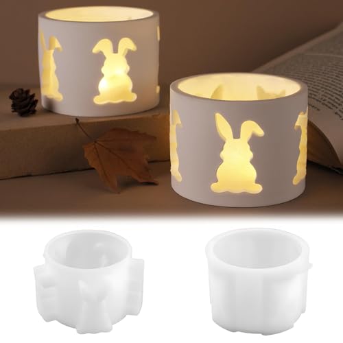 2 Stück Silikonformen Gießformen Oster Hase,Gießform Teelichthalter,Silikonform Kerzenhalter Osternhase Teelichthalte,3D Kaninchen Gießform Ostern,Kerzenständer für Handwerk Osterdeko. 2 Stück Silikonformen Gießformen Oster Hase,Gießform Teelichthalter,Silikonform Kerzenhalter Osternhase Teelichthalte,3D Kaninchen Gießform Ostern,Kerzenständer für Handwerk Osterdeko. von Henjunu