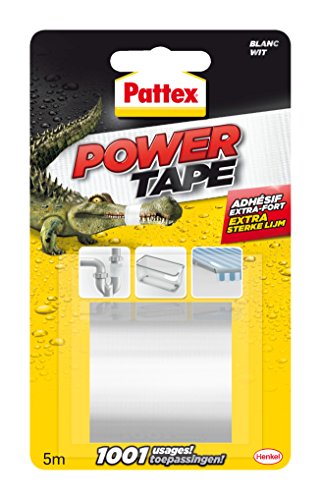 Pattex Power Tape Reparatur-Klebeband in Box / Extra starkes, wasserfestes Klebeband in Weiß für innen und außen / 1 x 5m Pattex Power Tape Reparatur-Klebeband in Box / Extra starkes, wasserfestes Klebeband in Weiß für innen und außen / 1 x 5m von Pattex
