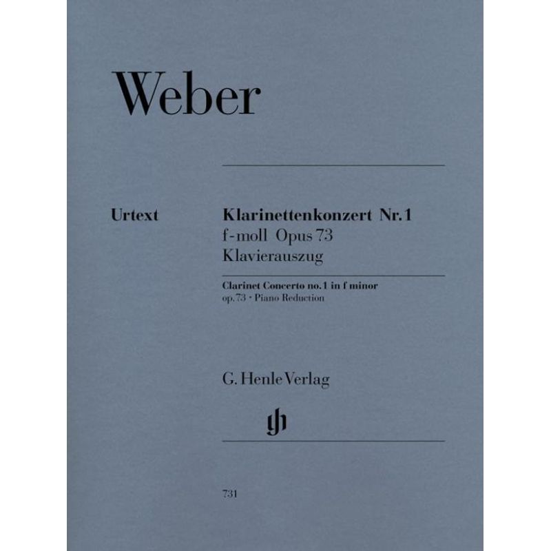 Klarinettenkonzert  Nr.1 F-Moll Op.73, Klavierauszug - Carl Maria von Weber - Klarinettenkonzert Nr. 1 f-moll op. 73, Kartoniert (TB) von Henle