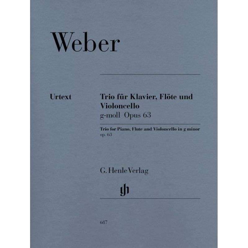 Klaviertrio G-Moll Op.63, Klavier, Flöte Und Violoncello - Flöte und Violoncello Carl Maria von Weber - Trio g-moll op. 63 für Klavier, Kartoniert (TB von Henle