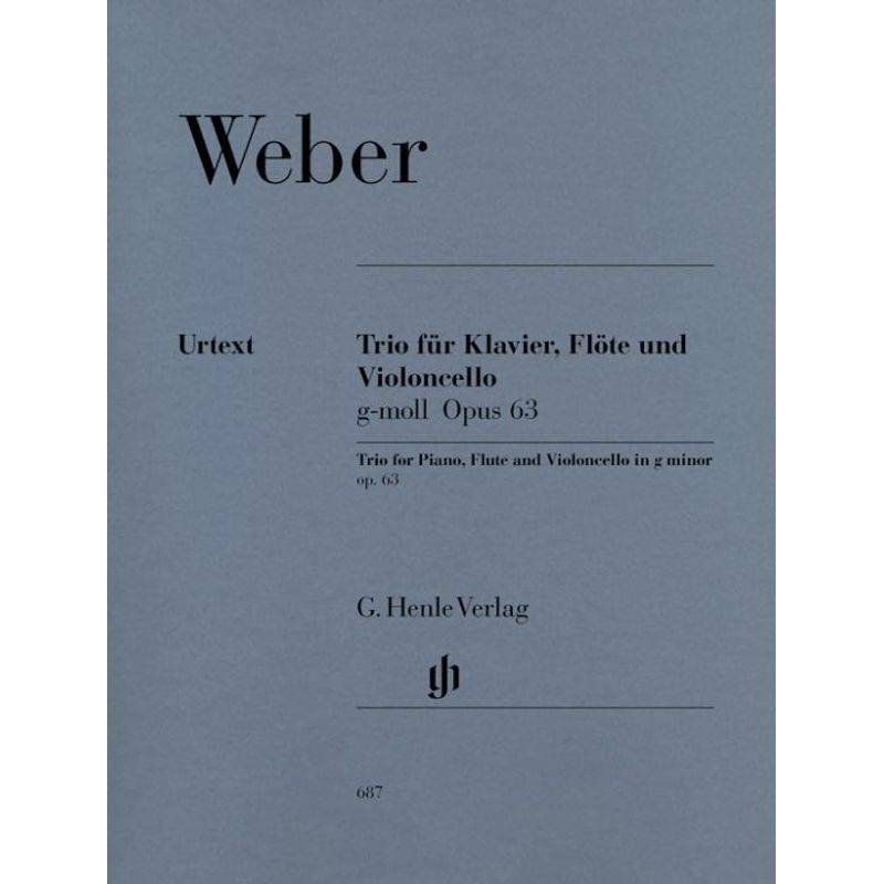Klaviertrio G-Moll Op.63, Klavier, Flöte Und Violoncello - Flöte und Violoncello Carl Maria von Weber - Trio g-moll op. 63 für Klavier, Kartoniert (TB von Henle