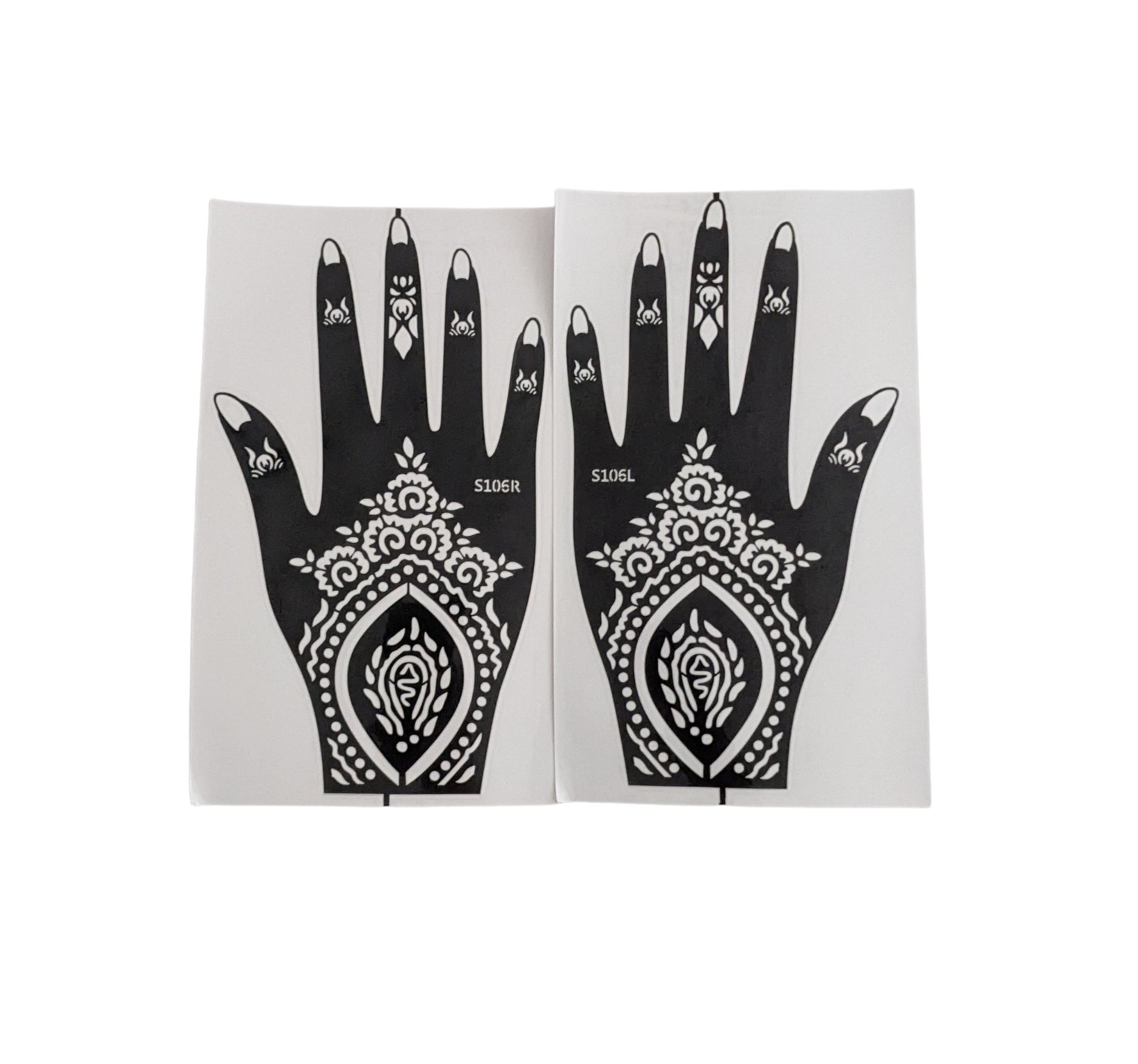 Wiederverwendbare Henna Schablonen Für Hände | Diy Tattoo Einfach Zu Bedienen Mehndi Kostenlose Henna-Kegel von HennaInkbyMiaMia