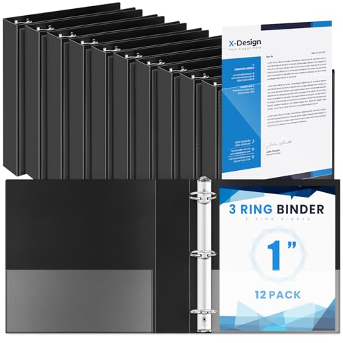 Henoyso 12 Stück 2,5 cm Mini-3-Ringbuch, passend für 14 x 21,6 cm Papier, drei runde Ringe, PP, schwarz, Mini-Ordner für Schule, Büro, Rezepte, Fotoalbum-Seiten Henoyso 12 Stück 2,5 cm Mini-3-Ringbuch, passend für 14 x 21,6 cm Papier, drei runde Ringe, PP, schwarz, Mini-Ordner für Schule, Büro, Rezepte, Fotoalbum-Seiten von Henoyso