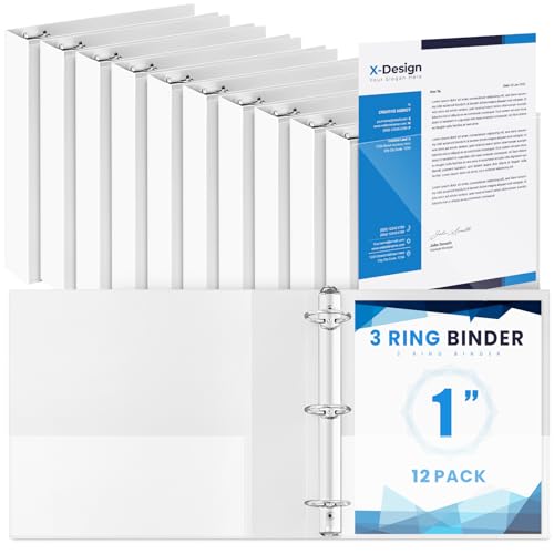 Henoyso 12 Stück 2,5 cm Mini-3-Ringbuch, passend für 14 x 21,6 cm Papier, drei runde Ringe, PP, weiße Mini-Ordner für Schule, Büro, Rezepte, Fotoalbum-Seiten Henoyso 12 Stück 2,5 cm Mini-3-Ringbuch, passend für 14 x 21,6 cm Papier, drei runde Ringe, PP, weiße Mini-Ordner für Schule, Büro, Rezepte, Fotoalbum-Seiten von Henoyso