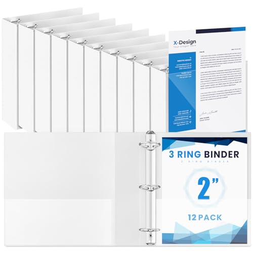 Henoyso 12 Stück 5,1 cm Mini-3-Ringbuch, passend für 14 x 21,6 cm Papier, drei runde Ringe, PP, weiße Mini-Ordner für Schule, Büro, Rezepte, Fotoalbum-Seiten Henoyso 12 Stück 5,1 cm Mini-3-Ringbuch, passend für 14 x 21,6 cm Papier, drei runde Ringe, PP, weiße Mini-Ordner für Schule, Büro, Rezepte, Fotoalbum-Seiten von Henoyso
