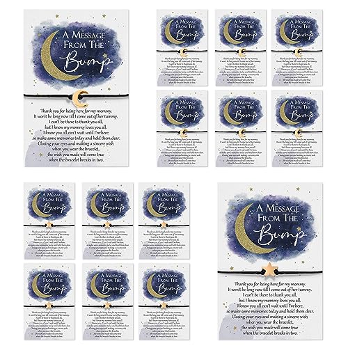 Henoyso 50 Set "Over the Moon" Babyparty-Geschenke für Gäste, eine Nachricht von der Bump, Wunscharmbänder, Babyparty-Armbänder, Twinkle Twinkle Little Star, Partygeschenke für Gäste von Henoyso