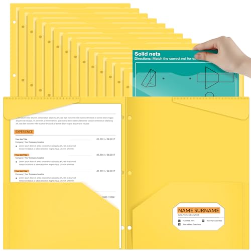Henoyso 60 Stück 2 Taschen-Ordner mit transparenter Vordertasche, 3-fach gelocht, Kunststoff, robuste Ordner mit Taschen für 3-Ringbinder, Ordner für 27,9 x 22,9 cm Papierhalter, Büro, Klassenzimmer Henoyso 60 Stück 2 Taschen-Ordner mit transparenter Vordertasche, 3-fach gelocht, Kunststoff, robuste Ordner mit Taschen für 3-Ringbinder, Ordner für 27,9 x 22,9 cm Papierhalter, Büro, Klassenzimmer von Henoyso
