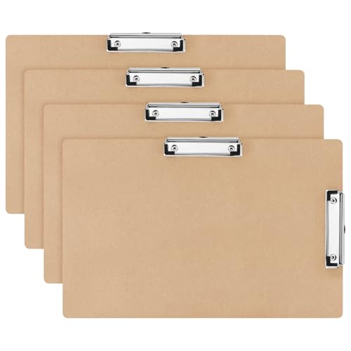 Henoyso Klemmbrett aus Holz mit flachem Profil, Braun, Doppel-Landschaftsclip, Hartfaserplatte, Zeichenbrett, Querformat, horizontal, großes Klemmbrett für Schreibtisch, Papier, Skizzieren Henoyso Klemmbrett aus Holz mit flachem Profil, Braun, Doppel-Landschaftsclip, Hartfaserplatte, Zeichenbrett, Querformat, horizontal, großes Klemmbrett für Schreibtisch, Papier, Skizzieren von Henoyso