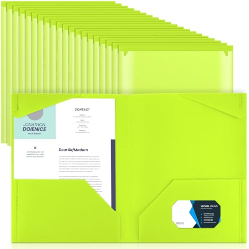 Henoyso Kunststoff-Ordner mit transparenten Vordertaschen, robuste Aktenordner mit 2 Taschen und Kartenfächern für Schülerkommunikation, Schule, Büro, Präsentationsbericht, 60 Stück (fluoreszierendes Henoyso Kunststoff-Ordner mit transparenten Vordertaschen, robuste Aktenordner mit 2 Taschen und Kartenfächern für Schülerkommunikation, Schule, Büro, Präsentationsbericht, 60 Stück (fluoreszierendes von Henoyso