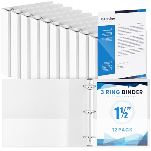 Henoyso Mini-Ordner mit 3 Ringen, 3,8 cm, passend für 14 x 21,6 cm Papier, drei runde Ringe, PP, weiß, Mini-Ordner für Schule, Büro, Rezepte, Fotoalbum-Seiten, 12 Stück Henoyso Mini-Ordner mit 3 Ringen, 3,8 cm, passend für 14 x 21,6 cm Papier, drei runde Ringe, PP, weiß, Mini-Ordner für Schule, Büro, Rezepte, Fotoalbum-Seiten, 12 Stück von Henoyso