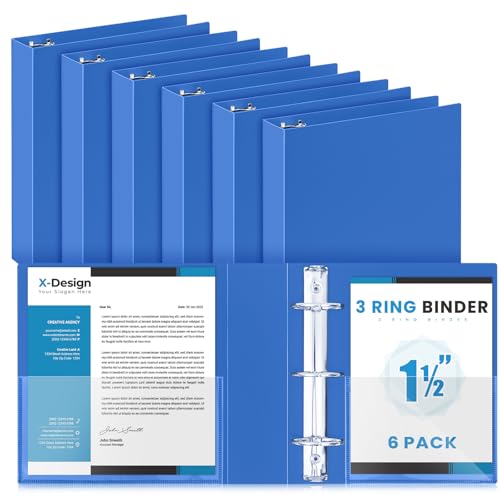 Henoyso Mini-Ringbuch aus Kunststoff, 3,8 cm, runde Ringe mit 2 Einstecktaschen, passend für 14 x 21,6 cm Papier, Kapazität 280 Blatt, blaue drei Ringe, flexible kleine Ordner für Schule, Büro Henoyso Mini-Ringbuch aus Kunststoff, 3,8 cm, runde Ringe mit 2 Einstecktaschen, passend für 14 x 21,6 cm Papier, Kapazität 280 Blatt, blaue drei Ringe, flexible kleine Ordner für Schule, Büro von Henoyso