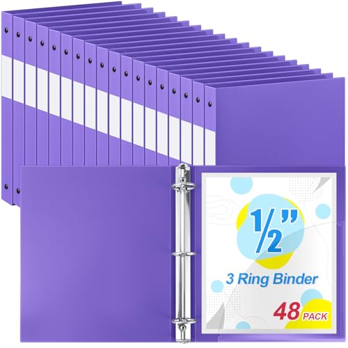 Henoyso Ringbuch mit 3 Ringen, 1,27 cm, rund, passend für Briefgröße 8. 12,7 x 27,9 cm, flexibler Ordner aus Papier, Kunststoff, für 100 Blatt mit 1 Tasche, vielseitiger Organizer für Büro, Zuhause Henoyso Ringbuch mit 3 Ringen, 1,27 cm, rund, passend für Briefgröße 8. 12,7 x 27,9 cm, flexibler Ordner aus Papier, Kunststoff, für 100 Blatt mit 1 Tasche, vielseitiger Organizer für Büro, Zuhause von Henoyso