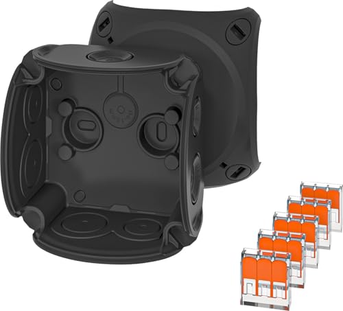 Hensel Kabelabzweigkasten DK 0102 X 0,75-2,5 qmm 3phasig mit Klemme IP66 schwarz von Hensel