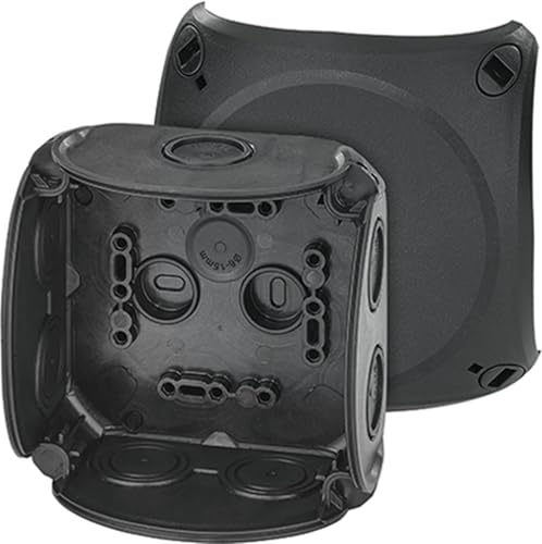Hensel Kabelabzweigkasten DK 0400 B bis 4 qmm 3phasig, 6 qmm 1phasig ohne Klemme IP66 schwarz von Hensel