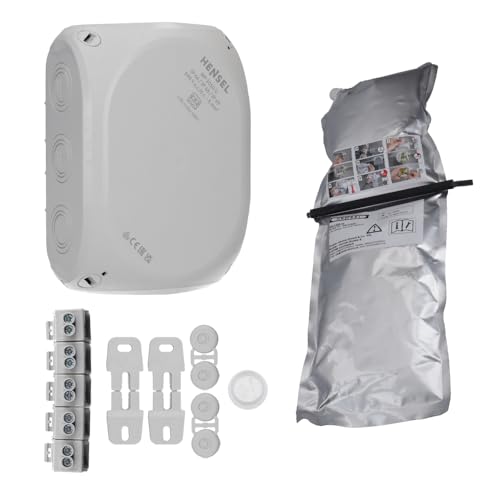 Hensel WP1010G Kabelabzweigkästen zum Vergießen IP68 2,5-10 qmm, 3phasig, 16 qmm 1phasig, 5polig, grau mit Klemme Hensel WP1010G Kabelabzweigkästen zum Vergießen IP68 2,5-10 qmm, 3phasig, 16 qmm 1phasig, 5polig, grau mit Klemme von Hensel