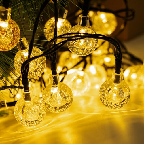 Hensunquv Solar Lichterkette Aussen, 8M 50 LED 8 Modi Lichterkette Aussen Solar Solarlichterkette Aussen Wetterfest Kristall Kugeln, Solar Lichterkette Outdoor für Garten,Terrasse, Balkon,Partys. Hensunquv Solar Lichterkette Aussen, 8M 50 LED 8 Modi Lichterkette Aussen Solar Solarlichterkette Aussen Wetterfest Kristall Kugeln, Solar Lichterkette Outdoor für Garten,Terrasse, Balkon,Partys. von Hensunquv