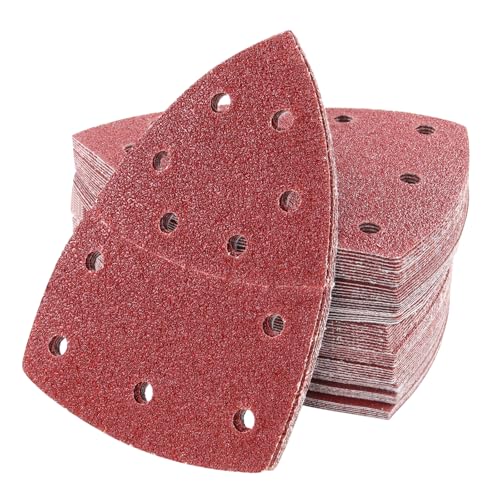 Henxing Schleifpapier Dreieckschleifer, 60 Stück Delta Schleifpapier Klett 105x152mm Schleifdreiecke Schleifblätter 11 Loch, 40/60/80/120/180/240 je Korn x 10, für Deltaschleifer & Multischleifer Henxing Schleifpapier Dreieckschleifer, 60 Stück Delta Schleifpapier Klett 105x152mm Schleifdreiecke Schleifblätter 11 Loch, 40/60/80/120/180/240 je Korn x 10, für Deltaschleifer & Multischleifer von Henxing