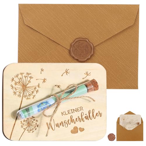 Henxing Wunscherfüller Geldgeschenke Verpackung aus Holz Mit Umschlägen Lustige Wooden Crafts,Pusteblume Geldgeschenke Verpackung Mit Reagenzgläsern und Bindfaden für Weihnachten Geburtstag Hochzeit von Henxing