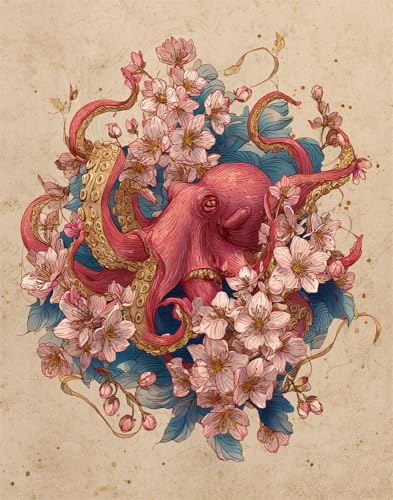 Henypt 11Ct Kreuzstich Set Vorgedruckt, Oktopus Und Blume Kreuzstich Stickpackungen Diy Stickerei Set Gestempelt Erwachsene Anfänger Henypt 11Ct Kreuzstich Set Vorgedruckt, Oktopus Und Blume Kreuzstich Stickpackungen Diy Stickerei Set Gestempelt Erwachsene Anfänger von Henypt