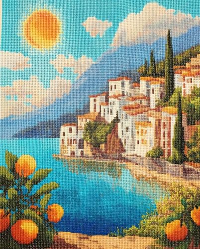 Henypt Diy Perlen Zum Sticken Fantasie-Italienische Küstenlandschaft Sonne 40X50Cm Perlenstickerei Kit Basteln Perlenstickerei Kit Diy Perlenarbeit Bastelset Für Anfänger Henypt Diy Perlen Zum Sticken Fantasie-Italienische Küstenlandschaft Sonne 40X50Cm Perlenstickerei Kit Basteln Perlenstickerei Kit Diy Perlenarbeit Bastelset Für Anfänger von Henypt