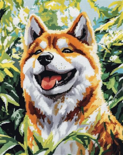 Henypt Kreuzstich Set Vorgedruckt, Lächelnder Akita Inu Stickvorlagen Stickbilder Vorgedruckt Kreuzstich Stickpackungen Stickpackung Cross Stitch Embroidery Kit Stickset Sticken Set Erwachsene Anfä Henypt Kreuzstich Set Vorgedruckt, Lächelnder Akita Inu Stickvorlagen Stickbilder Vorgedruckt Kreuzstich Stickpackungen Stickpackung Cross Stitch Embroidery Kit Stickset Sticken Set Erwachsene Anfä von Henypt