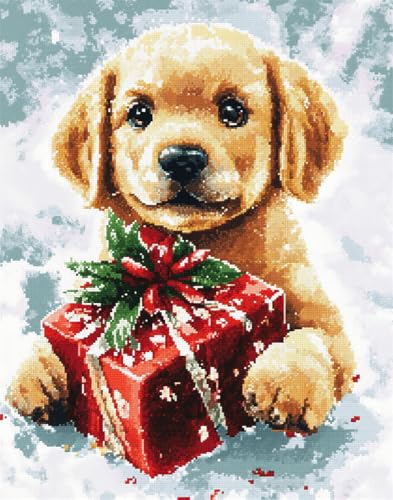 Henypt Kreuzstich Set Vorgedruckt, Stickvorlagen Stickbilder Vorgedruckt Welpe Hält Ein Geschenk Kreuzstich Stickpackungen Stickpackung Cross Stitch Embroidery Kit Stickset Sticken Set Erwachsene A Henypt Kreuzstich Set Vorgedruckt, Stickvorlagen Stickbilder Vorgedruckt Welpe Hält Ein Geschenk Kreuzstich Stickpackungen Stickpackung Cross Stitch Embroidery Kit Stickset Sticken Set Erwachsene A von Henypt