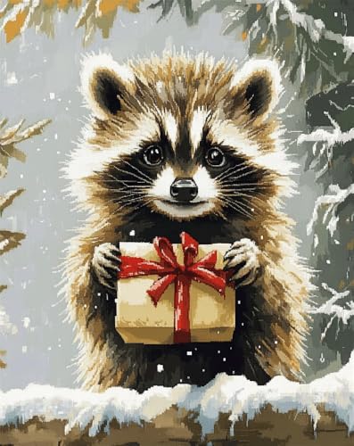 Henypt Kreuzstich Set Vorgedruckt, Waschbär Hält Ein Geschenk Stickvorlagen Stickbilder Vorgedruckt Kreuzstich Stickpackungen Stickpackung Cross Stitch Embroidery Kit Stickset Sticken Set Erwachsen Henypt Kreuzstich Set Vorgedruckt, Waschbär Hält Ein Geschenk Stickvorlagen Stickbilder Vorgedruckt Kreuzstich Stickpackungen Stickpackung Cross Stitch Embroidery Kit Stickset Sticken Set Erwachsen von Henypt