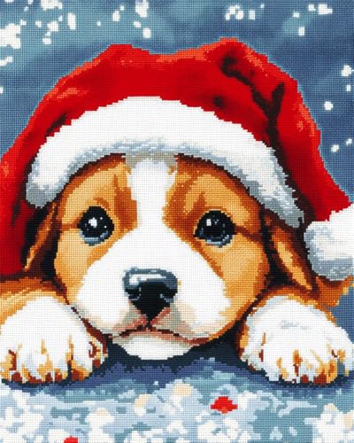 Henypt Kreuzstich Set Vorgedruckt, Welpe Mit Einer Weihnachtsmütze Stickvorlagen Stickbilder Vorgedruckt Kreuzstich Stickpackungen Stickpackung Cross Stitch Embroidery Kit Stickset Sticken Set Für Henypt Kreuzstich Set Vorgedruckt, Welpe Mit Einer Weihnachtsmütze Stickvorlagen Stickbilder Vorgedruckt Kreuzstich Stickpackungen Stickpackung Cross Stitch Embroidery Kit Stickset Sticken Set Für von Henypt