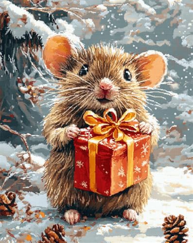 Henypt Kreuzstich Set Vorgedruckt Kleine Maus Mit Einem Geschenk Stickvorlagen Stickbilder Vorgedruckt Kreuzstich Stickpackungen Stickpackung Cross Stitch Embroidery Kit Stickset Sticken Set Erwach Henypt Kreuzstich Set Vorgedruckt Kleine Maus Mit Einem Geschenk Stickvorlagen Stickbilder Vorgedruckt Kreuzstich Stickpackungen Stickpackung Cross Stitch Embroidery Kit Stickset Sticken Set Erwach von Henypt