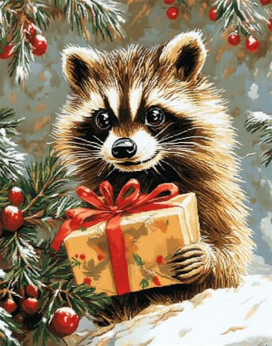 Henypt Kreuzstich Set Vorgedruckt Waschbär Hält Ein Geschenk Stickvorlagen Stickbilder Vorgedruckt Kreuzstich Stickpackungen Stickpackung Cross Stitch Embroidery Kit Stickset Sticken Set Erwachsene Henypt Kreuzstich Set Vorgedruckt Waschbär Hält Ein Geschenk Stickvorlagen Stickbilder Vorgedruckt Kreuzstich Stickpackungen Stickpackung Cross Stitch Embroidery Kit Stickset Sticken Set Erwachsene von Henypt