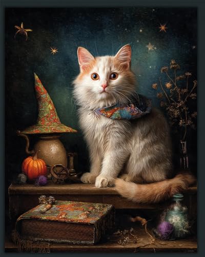 Henypt Kreuzstich-Set Zum Selbermachen 11 Ct Katze 40X50Cm Von Vorgedruckten Stick-Starter-Sets Für Anfänger, Lesen Von Picasso von Henypt