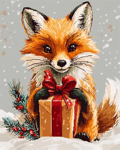 Henypt Kreuzstich Stickpackungen Vorgedruckt Set Erwachsene, Kleiner Fuchs Hält Ein Geschenk Stickvorlagen Stickbilder Vorgedruckt Kreuzstich Stickpackung Sticken Stickbild Set Für Erwachsene Anfän Henypt Kreuzstich Stickpackungen Vorgedruckt Set Erwachsene, Kleiner Fuchs Hält Ein Geschenk Stickvorlagen Stickbilder Vorgedruckt Kreuzstich Stickpackung Sticken Stickbild Set Für Erwachsene Anfän von Henypt