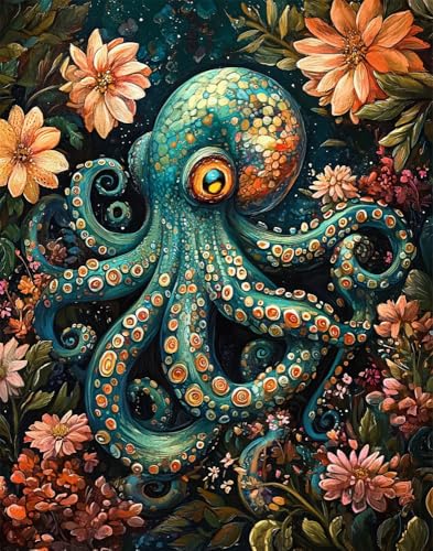 Henypt Stickpackung 11Ct Sticken Set Erwachsene Kreuzstich Oktopus Und Blumen Diy Stickbilder Vorgedruckt Kreuzstich Für Anfänger Home Decor Henypt Stickpackung 11Ct Sticken Set Erwachsene Kreuzstich Oktopus Und Blumen Diy Stickbilder Vorgedruckt Kreuzstich Für Anfänger Home Decor von Henypt