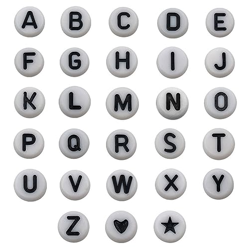 Heozlion 500 Stück Kreisförmige Buchstabenperlen, 3,5 X 7 Mm, Acryl-Buchstabenperlen, Einzelnes Alphabet, Rund, Armband, Schmuckperlen, Schmuckherstellung, Einfache Installation, Einfach zu Verw Heozlion 500 Stück Kreisförmige Buchstabenperlen, 3,5 X 7 Mm, Acryl-Buchstabenperlen, Einzelnes Alphabet, Rund, Armband, Schmuckperlen, Schmuckherstellung, Einfache Installation, Einfach zu Verw von Heozlion