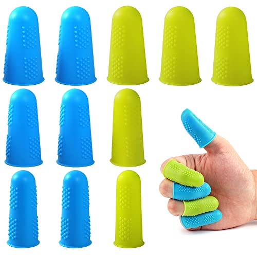 15 Stücke Silikon Fingerschützer Finger Caps Gel Fingerlinge Fingerschutz Unterstützung für Heißklebepistole Honig Adhesives Klebstoffe Wachs Harz Scrapbooking Nähen Handwerk Gitarre spielen von Heqishun