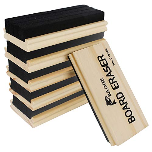 6 Pcs Tafel Radierer, Tafel Radiergummi mit Holz Griff, Dustless Tafel Wischer für Lehrer Kinder, Tafellöscher Kreide für Kreide Kreidetafeln, Kreide Radierer zum Trocken Abwischbare Reinigung 6 Pcs Tafel Radierer, Tafel Radiergummi mit Holz Griff, Dustless Tafel Wischer für Lehrer Kinder, Tafellöscher Kreide für Kreide Kreidetafeln, Kreide Radierer zum Trocken Abwischbare Reinigung von Heqishun