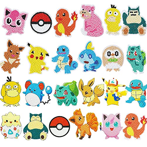 Herber 24 PCS 5D DIY Diamantmalerei Aufkleber Kit für Kinder Pokemon Diamantmalerei Mosaik Aufkleber Art Kits nach Zahlen für Kinder Anfänger Herber 24 PCS 5D DIY Diamantmalerei Aufkleber Kit für Kinder Pokemon Diamantmalerei Mosaik Aufkleber Art Kits nach Zahlen für Kinder Anfänger von Herber