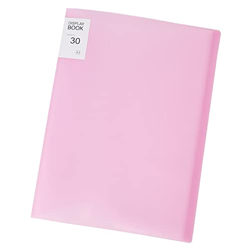 Herbests Diamond Painting Bilderalbum, 5D Diamond Painting Zubehör A3 30 Fächer Diamond Painting Aufbewahrungsbuch A3 PP Sichtbuch Diamant-Malerei-Aufbewahrungsbuch, Portfolio-Ordner,Rosa von Tokiso
