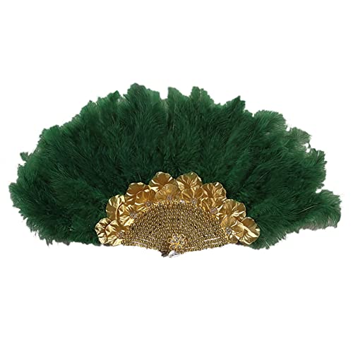 Herbests Damen Fächer 1920er Federfächer, Vintage Stil Retro Federn Fächer Tanzfächer Handfächer für Gatsby Cocktail Hochzeit Party Halloween Fasching Karneval Kostüm Zubehör Flapper Zubehör,Grün Herbests Damen Fächer 1920er Federfächer, Vintage Stil Retro Federn Fächer Tanzfächer Handfächer für Gatsby Cocktail Hochzeit Party Halloween Fasching Karneval Kostüm Zubehör Flapper Zubehör,Grün von Herbests