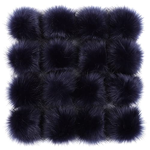 Kunstpelz Pompon Fellbommel,16 Stück Faux Fuchspelz Kunstfell Pompon mit elastischer Schlaufe Flaumige Pompom DIY 10cm für Mützen Tasche Schals Schlüsselanhänger Dekoration Zubehör,Dunkelblau Kunstpelz Pompon Fellbommel,16 Stück Faux Fuchspelz Kunstfell Pompon mit elastischer Schlaufe Flaumige Pompom DIY 10cm für Mützen Tasche Schals Schlüsselanhänger Dekoration Zubehör,Dunkelblau von Herbests