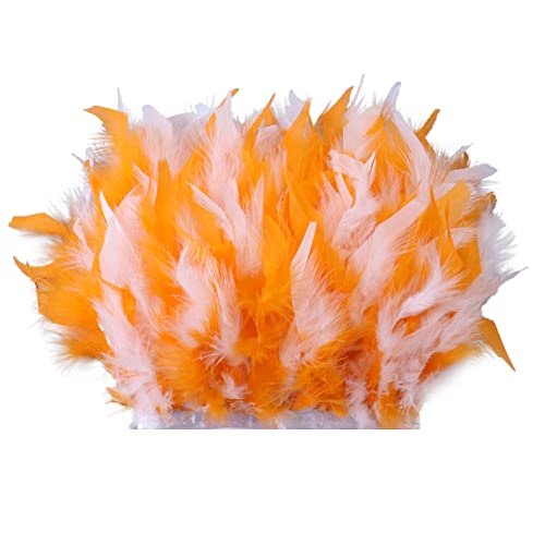 Türkei Federn Fringe Trim,2M Natürlichen Flauschigen Feder Fransen mit Satinband Federborte Band Federbesatz Federfranse Nähen Kostüm Deko basteln DIY Cape Schal Rock,Weiß + Orange Türkei Federn Fringe Trim,2M Natürlichen Flauschigen Feder Fransen mit Satinband Federborte Band Federbesatz Federfranse Nähen Kostüm Deko basteln DIY Cape Schal Rock,Weiß + Orange von Herbests